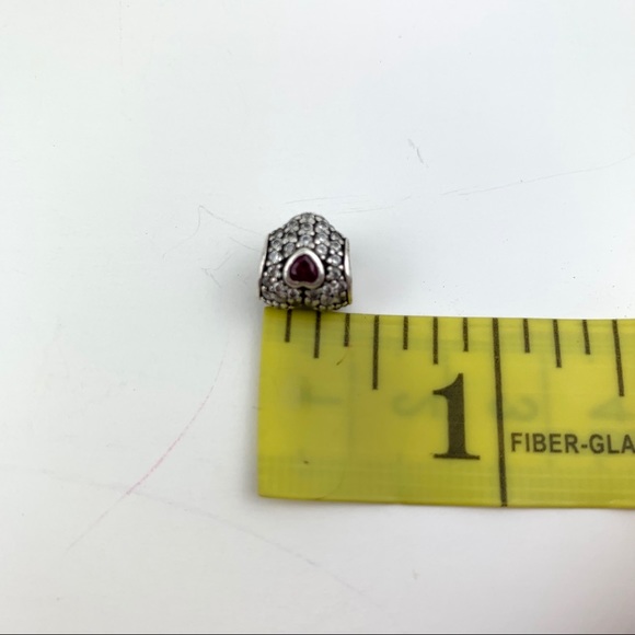 Pandora Heart shaped Pavé Charm Bracelet silver - Picture 13 of 16